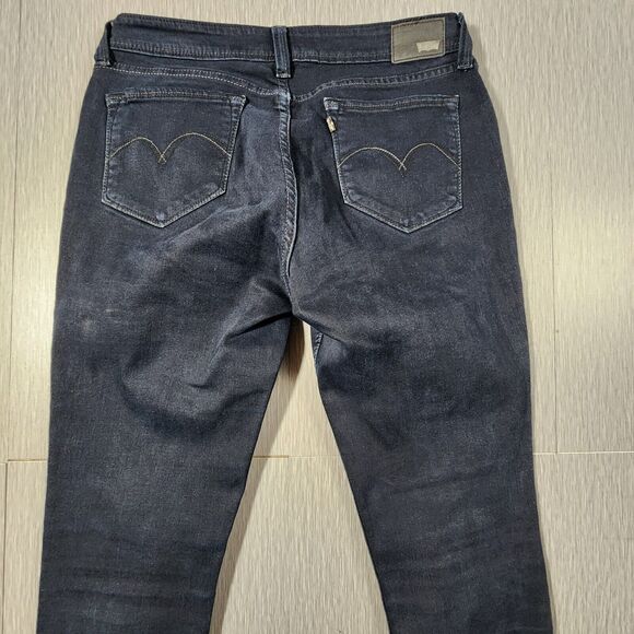 Levis Strauss Jeans Juniors 15M Bold Curve Skinny Low Rise Denim Blue Dark Wash - Picture 10 of 14